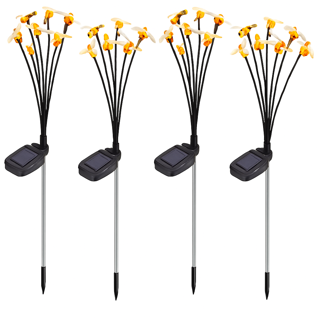Solar Bee Stake Lights with 2 Lighting Modes