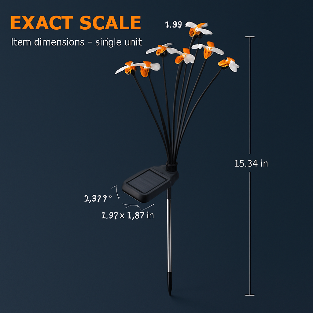 Solar Bee Stake Lights with 2 Lighting Modes