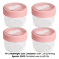 Overnight Oats Containers with Lids - Leak-Proof