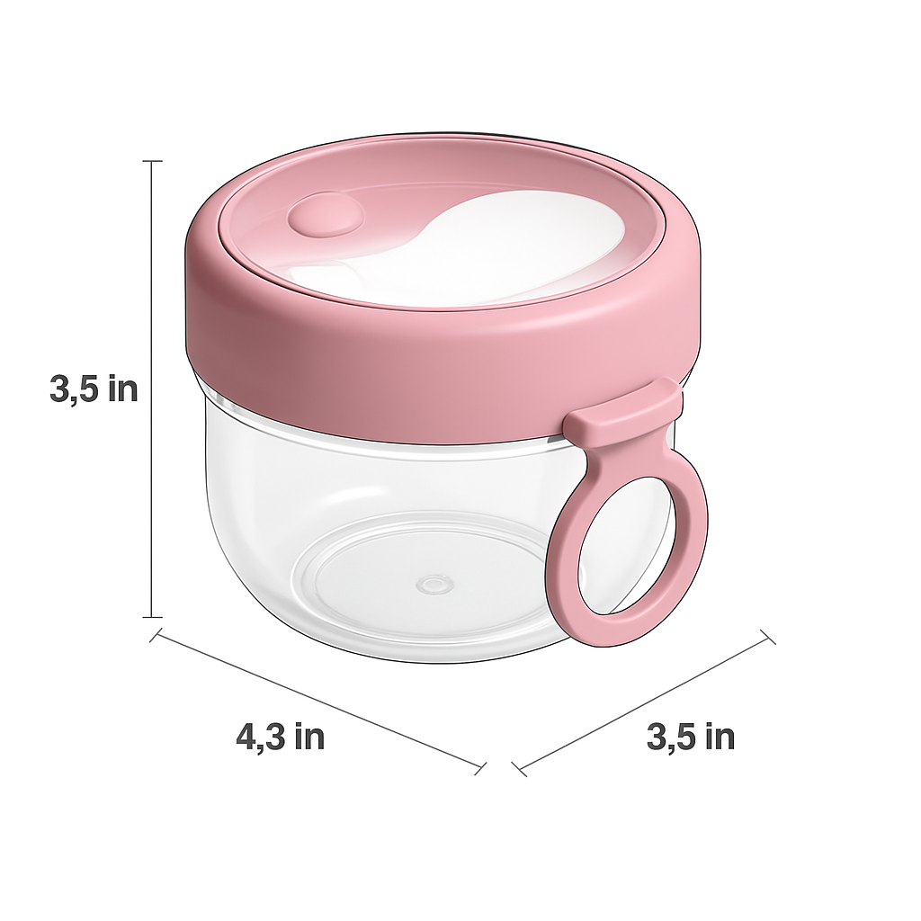 Overnight Oats Containers with Lids - Leak-Proof