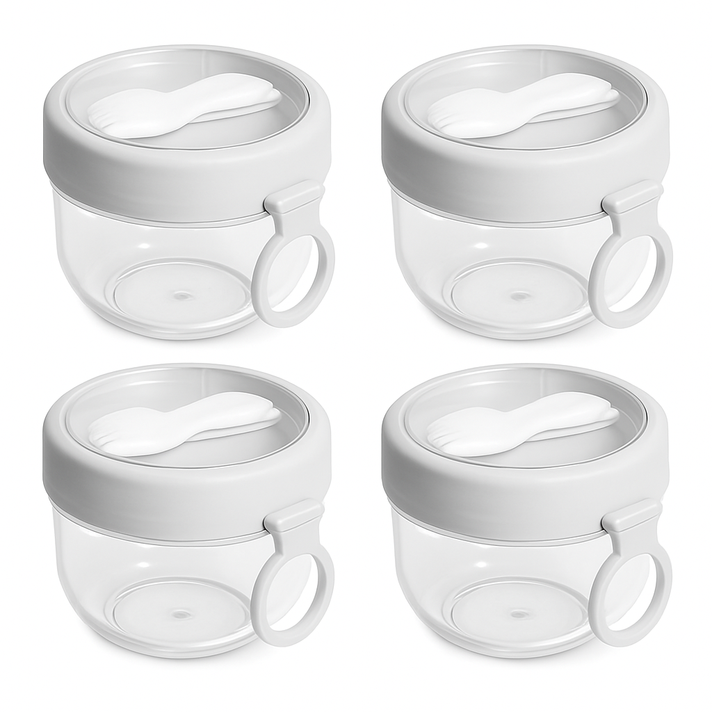 Overnight Oats Containers with Lids - Leak-Proof