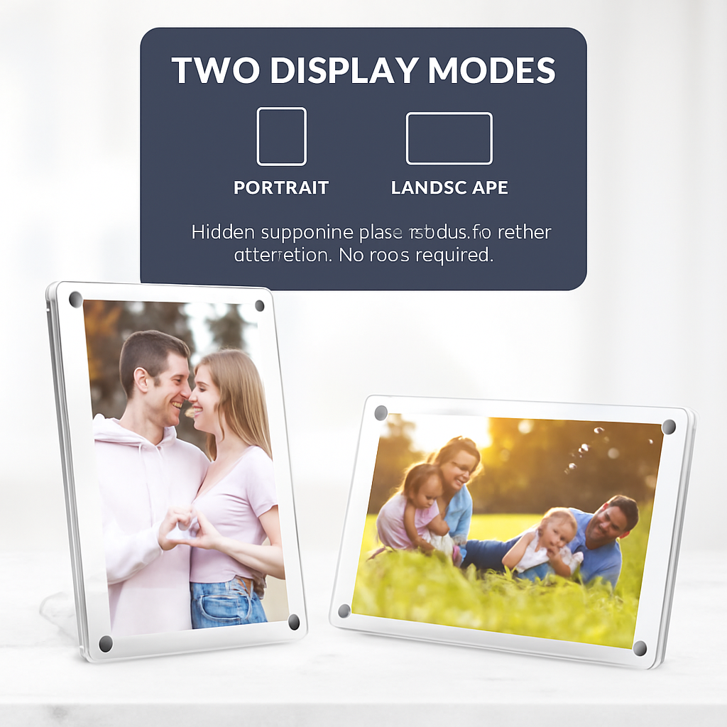 Acrylic Picture Frames, 4-Pack, Free Standing