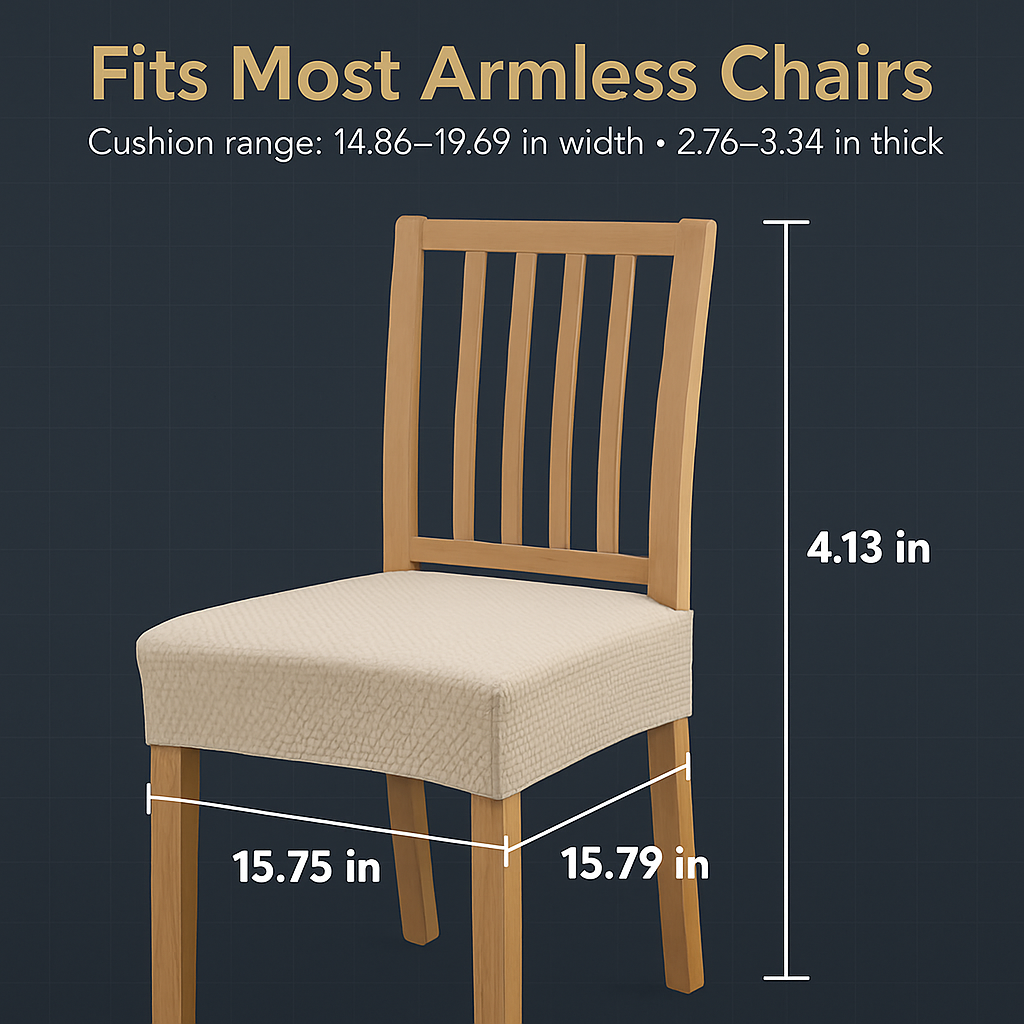 Waterproof Dining Chair Slipcovers Stretch Covers 4-Pack