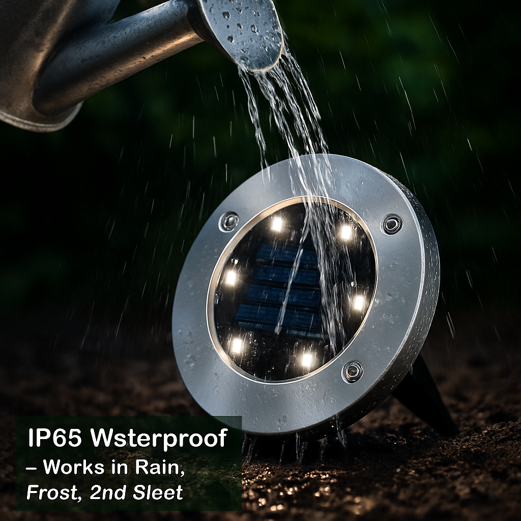 Solar Powered Ground Light for Outdoor Path and Lawn