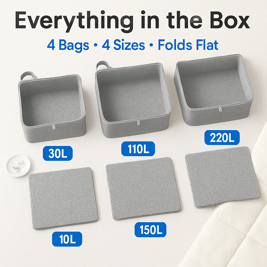 Foldable Non-Woven Storage Bags for Wardrobe Organization
