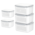 Fruit & Vegetable Storage Containers with Drain Basket