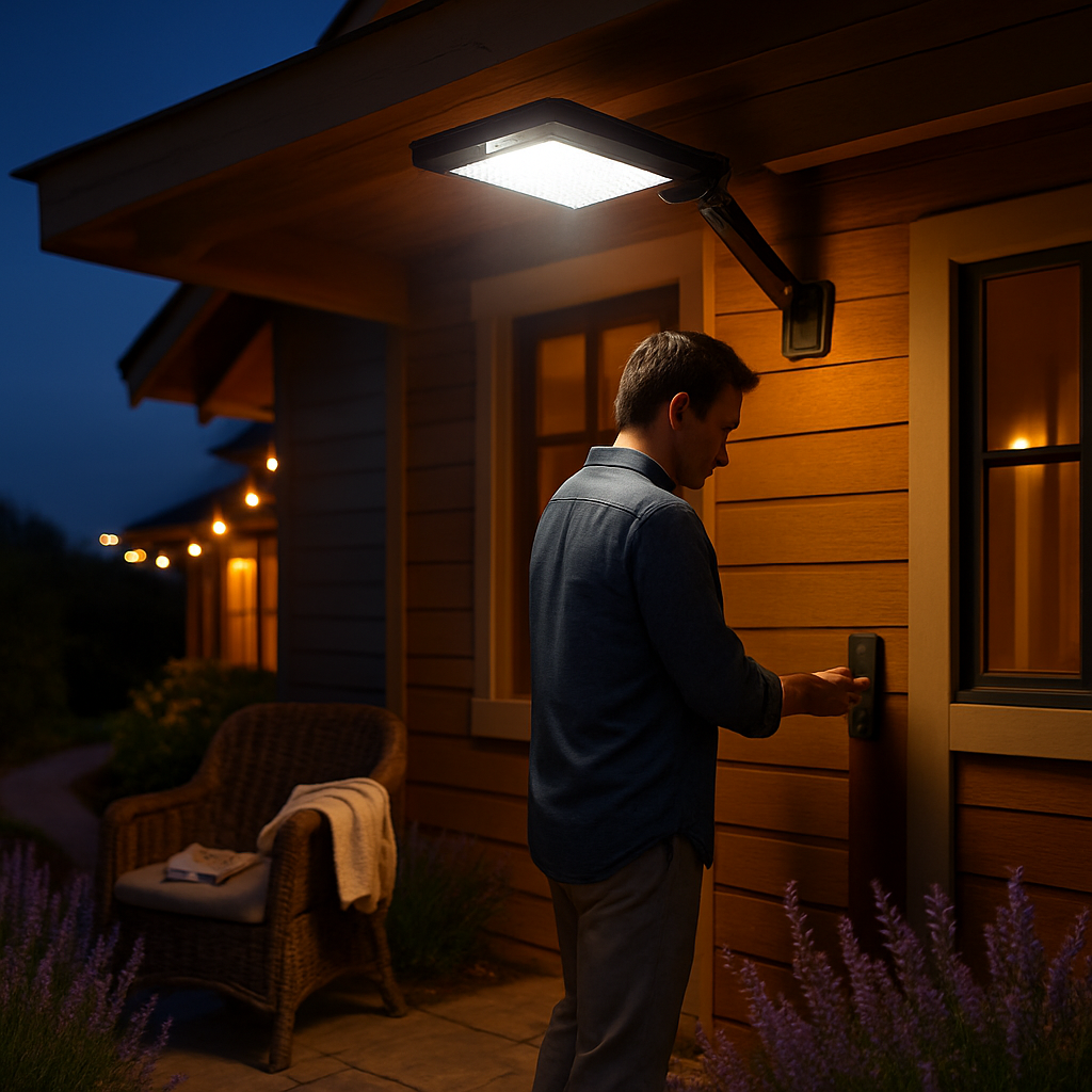 Solar Wall Light Outdoor PIR Motion Sensor