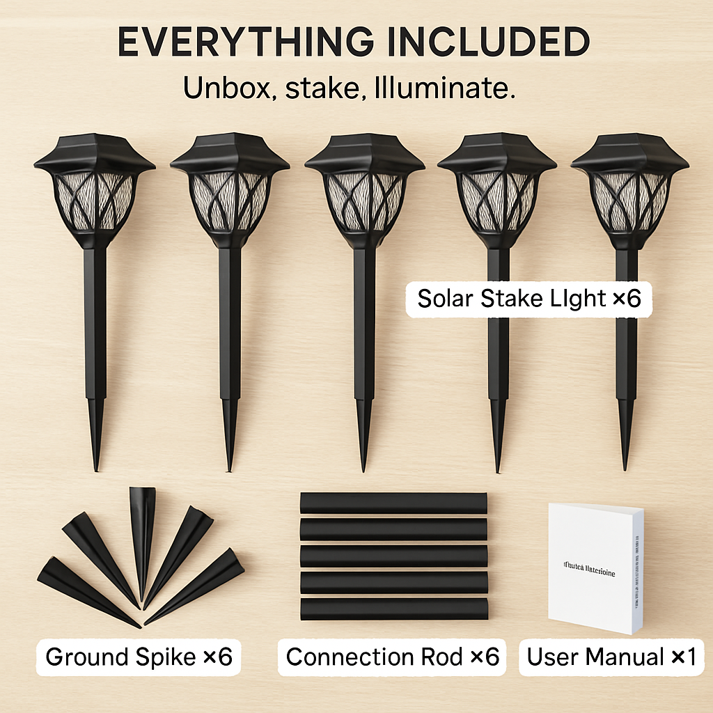 Solar Powered Stake Light for Garden, Pathway & Patio