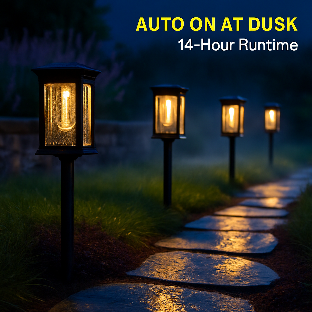 Solar Powered Stake Light for Pathway and Garden