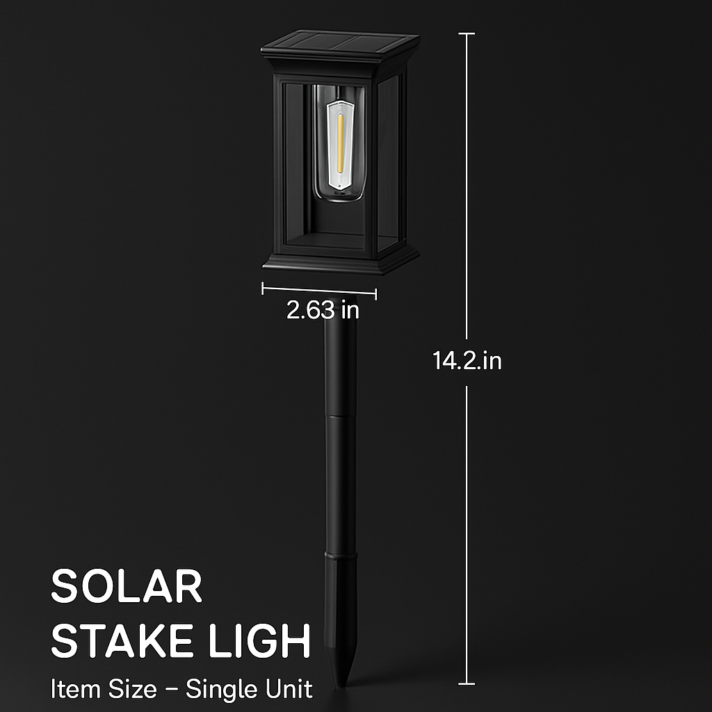 Solar Powered Stake Light for Pathway and Garden