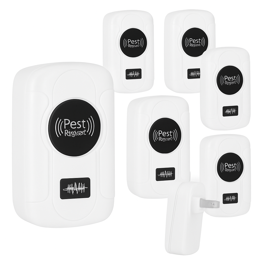 6 Pack 32-120KHz Ultrasonic Insect Repellent Indoor Plug In Bug Repellent Mosquito Roaches Mice Control with 3 Modes for Bedroom Garage Warehouse Offi