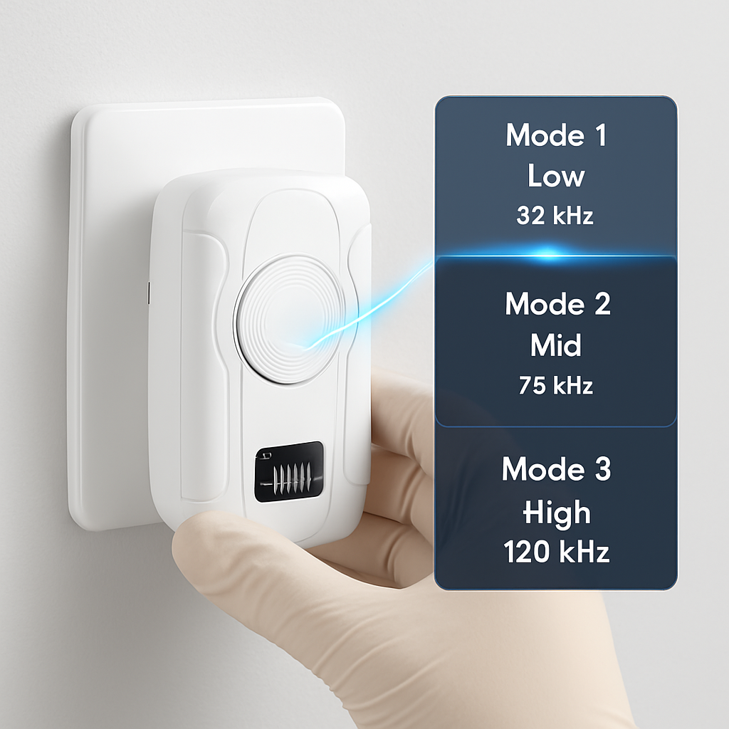 6 Pack 32-120KHz Ultrasonic Insect Repellent Indoor Plug In Bug Repellent Mosquito Roaches Mice Control with 3 Modes for Bedroom Garage Warehouse Offi