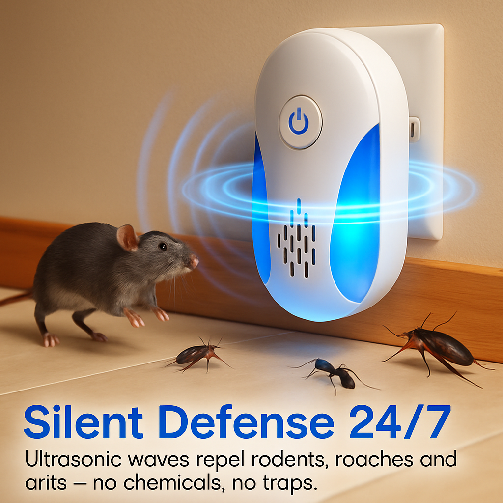 6 Packs Ultrasonic Pest Repellers Electric Plug-In Indoor Pest Control Mouse Repellent Chaser Deterrent Rodent Chaser with 2 Modes for Home Kitchen Of