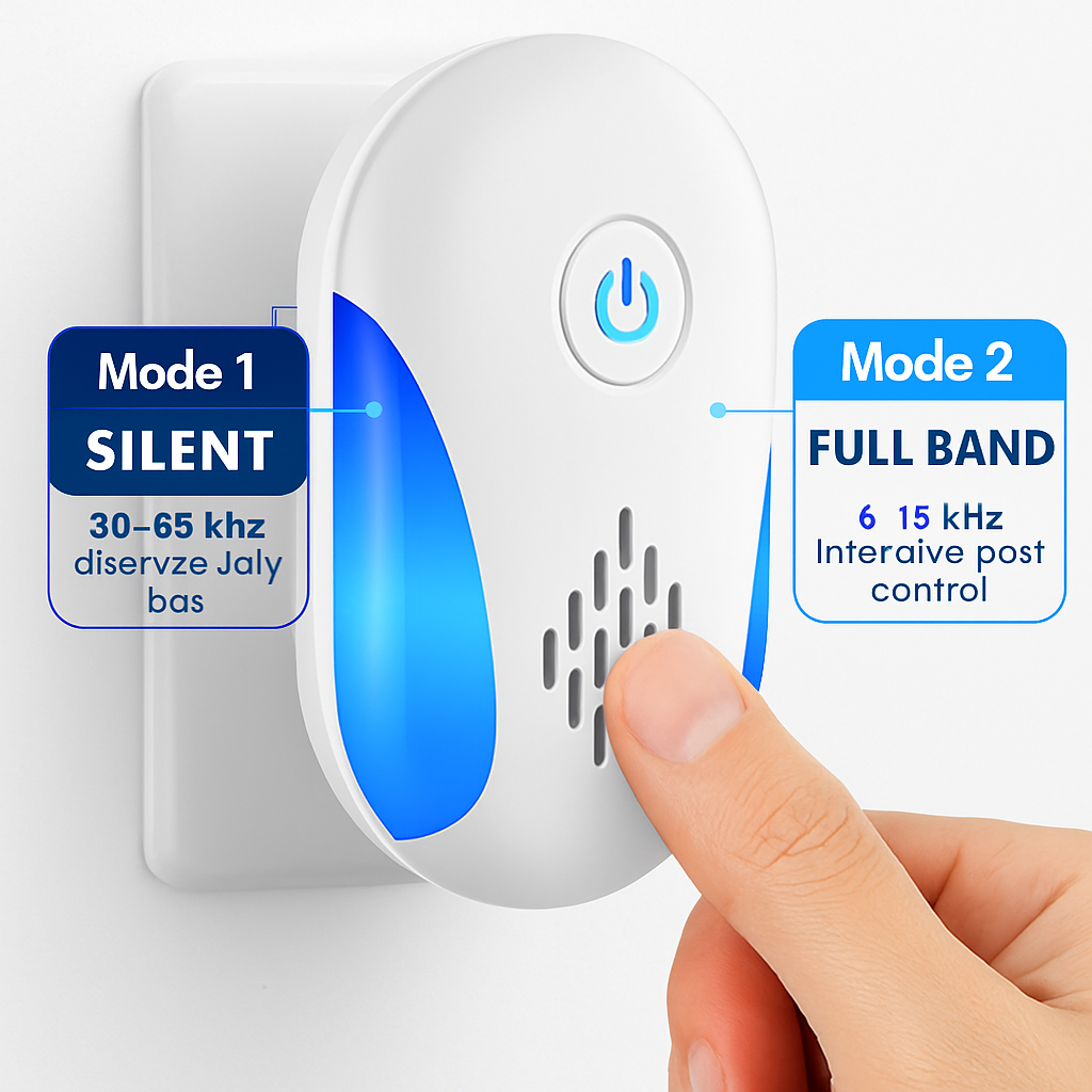 6 Packs Ultrasonic Pest Repellers Electric Plug-In Indoor Pest Control Mouse Repellent Chaser Deterrent Rodent Chaser with 2 Modes for Home Kitchen Of