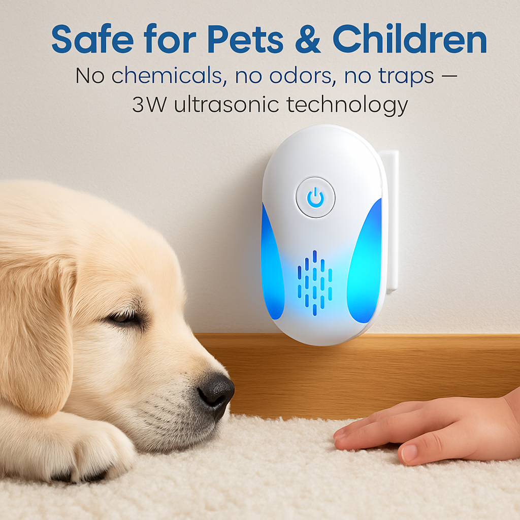 6 Packs Ultrasonic Pest Repellers Electric Plug-In Indoor Pest Control Mouse Repellent Chaser Deterrent Rodent Chaser with 2 Modes for Home Kitchen Of