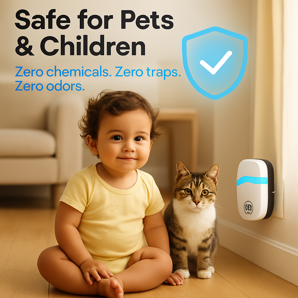 6 Packs Ultrasonic Pest Repellers Electric Plug-In Indoor Pest Control Mouse Repellent Chaser Deterrent Rodent Chaser for Home Kitchen Office Warehous