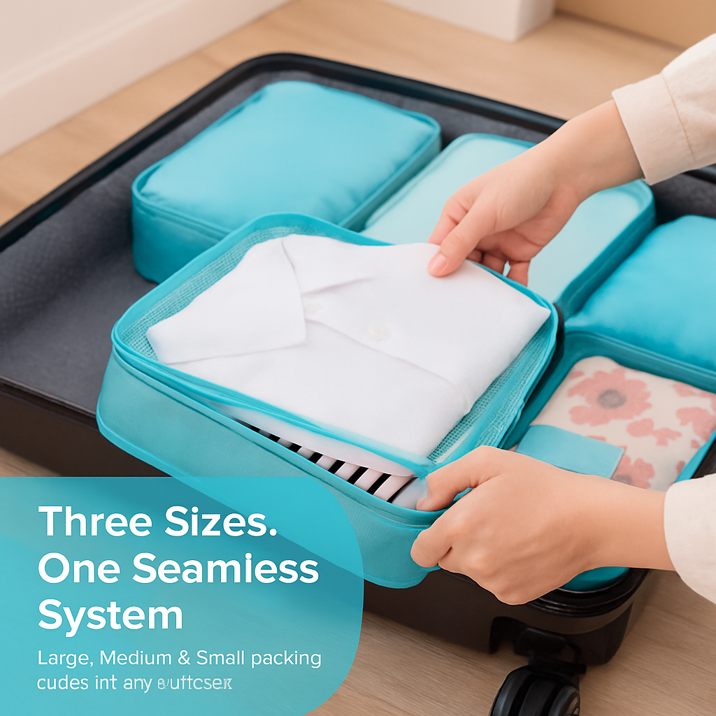Storage Bags with Packing Cubes for Travel