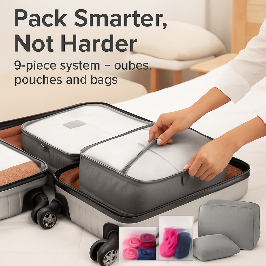 Storage Bags with Packing Cubes for Travel