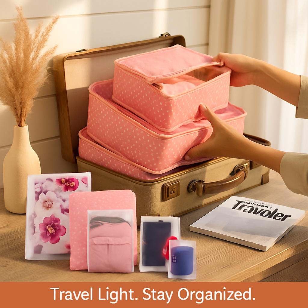 Storage Bags with Packing Cubes for Travel