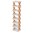 9Tier Narrow Entryway Shoe Rack Plastic Vertical Shoe Organizer Space Saving Free Standing Shoes Storage Shelf Closet Hallway