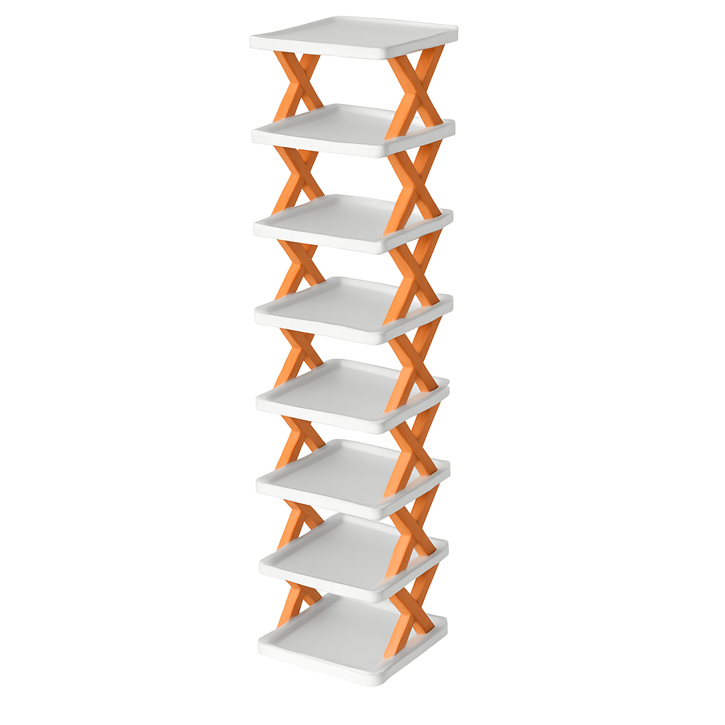 9Tier Narrow Entryway Shoe Rack Plastic Vertical Shoe Organizer Space Saving Free Standing Shoes Storage Shelf Closet Hallway