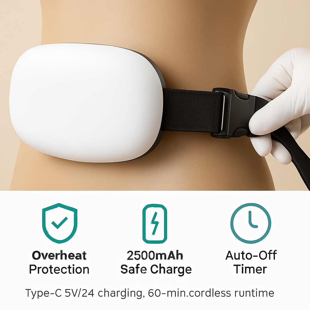 Abdominal Massager Anti Cellulite Remover Machine Electric Stomach Tummy Massager Automatic Bian Stone Kneading Massager with 5 Modes 3 Heat 3 Speeds