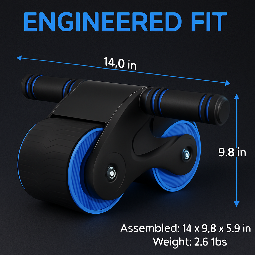 Abdominal Wheel with Kneel Pad and Phone Holder for Home Gym