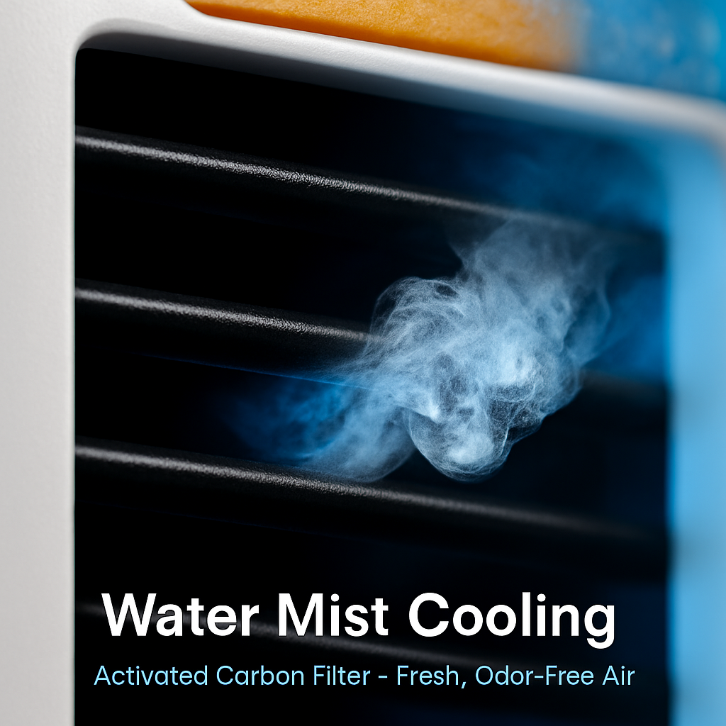 Portable Air Conditioner Fan with 4-in-1 Evaporative Cooling