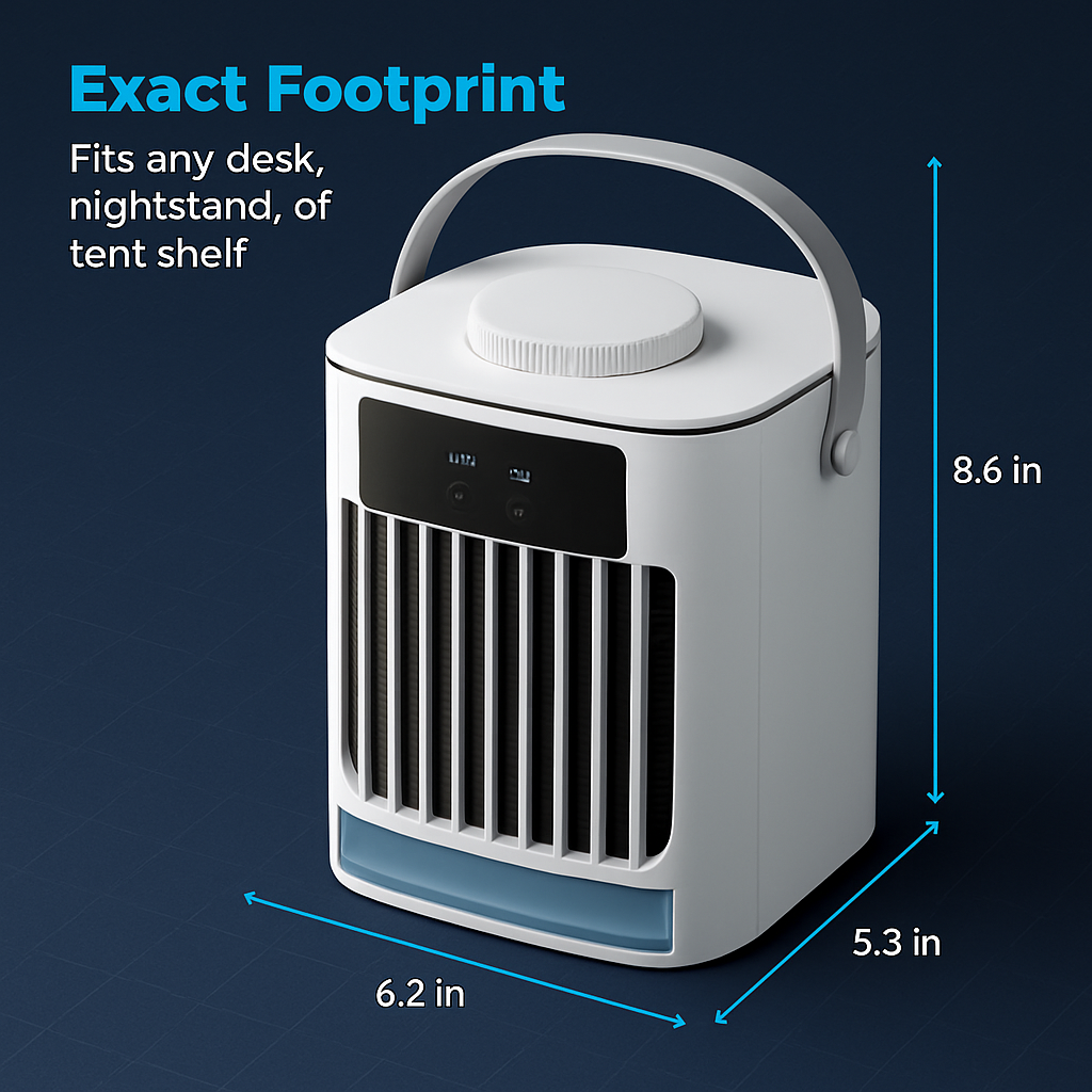 Portable Misting Air Cooler with Humidifier and Night Light