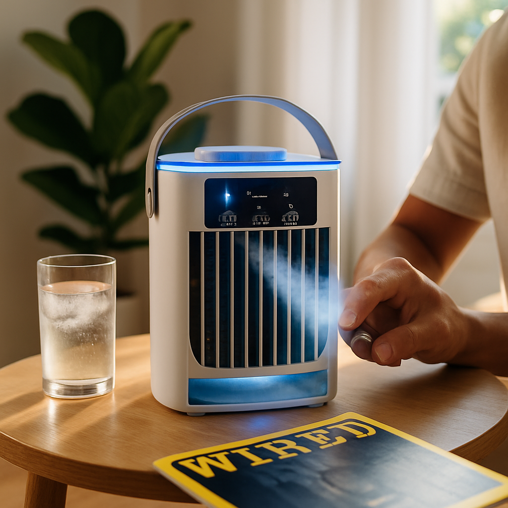 Portable Misting Air Cooler with Humidifier and Night Light