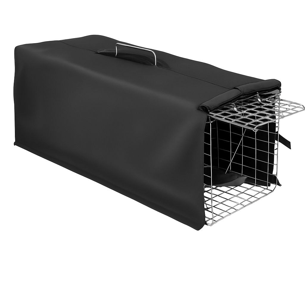 31x12x11” Folding Live Animal Trap Cage With Waterproof Cover And Gloves Humane Easy To Catch And Release Trap For Stray Cats Raccoons Squirrel Skunk