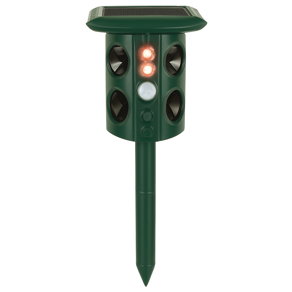 Solar Ultrasonic Animal Repeller with PIR Motion Sensor