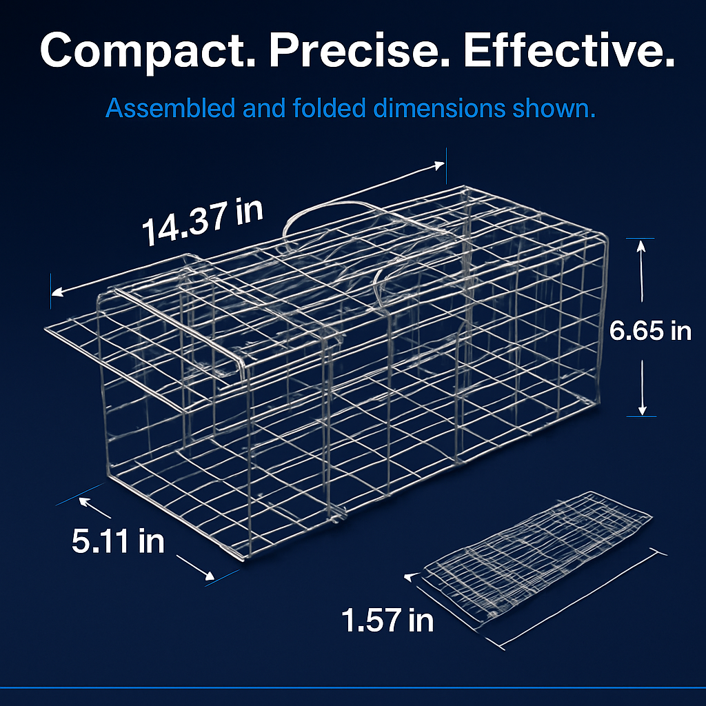 Foldable Rat Trap Cage for Humane Live Rodent Catch