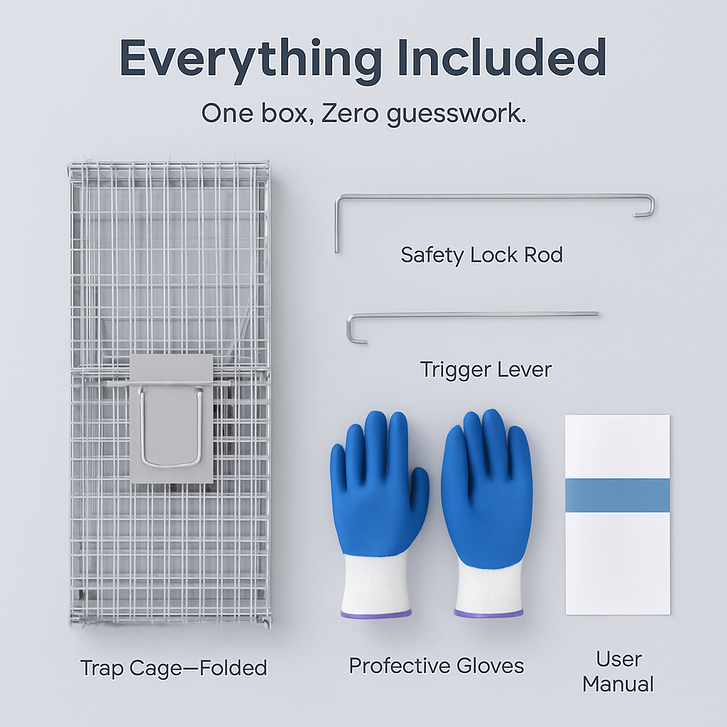 Live Animal Trap Cage, Folding Catch & Release