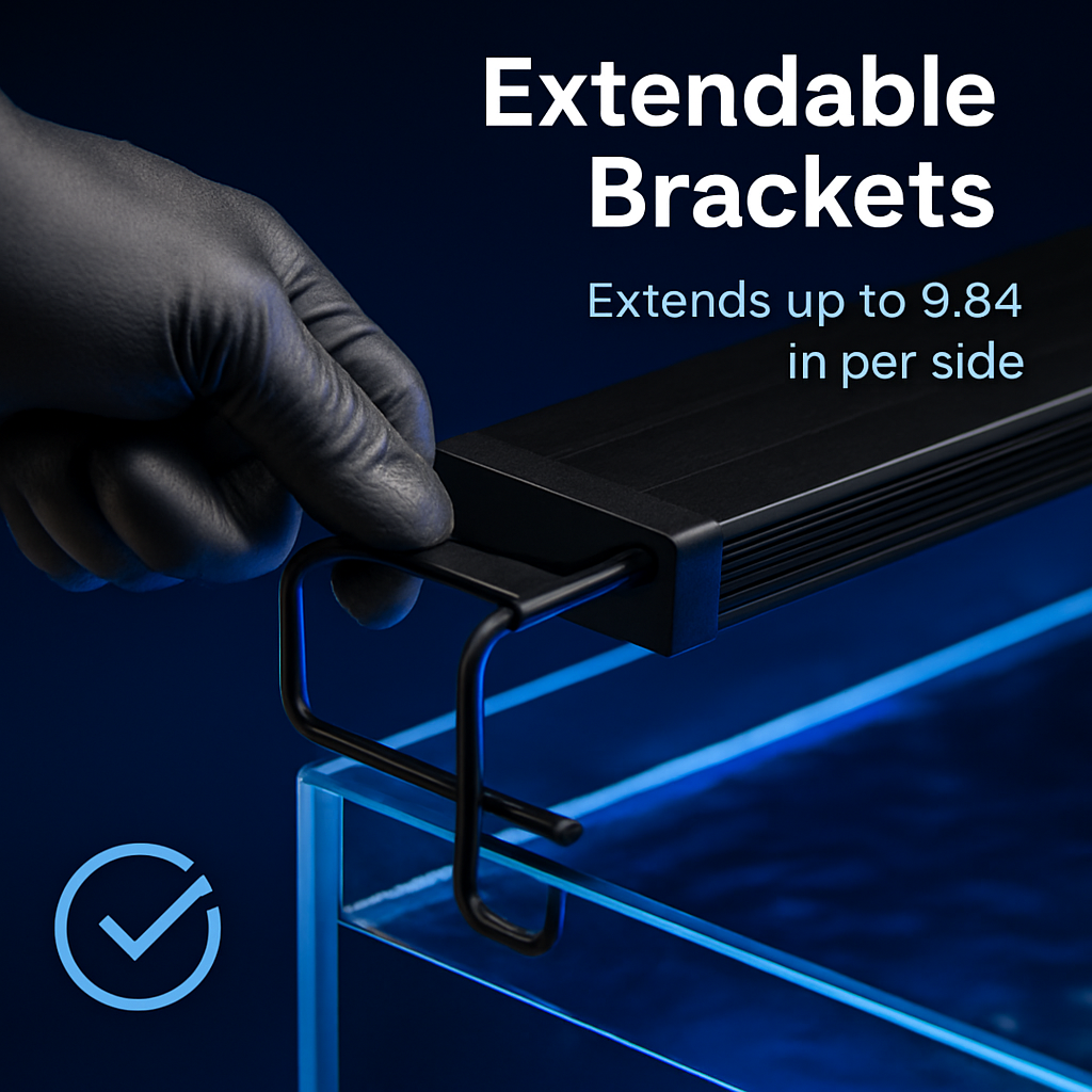 Aquarium LED Light with Extendable Brackets