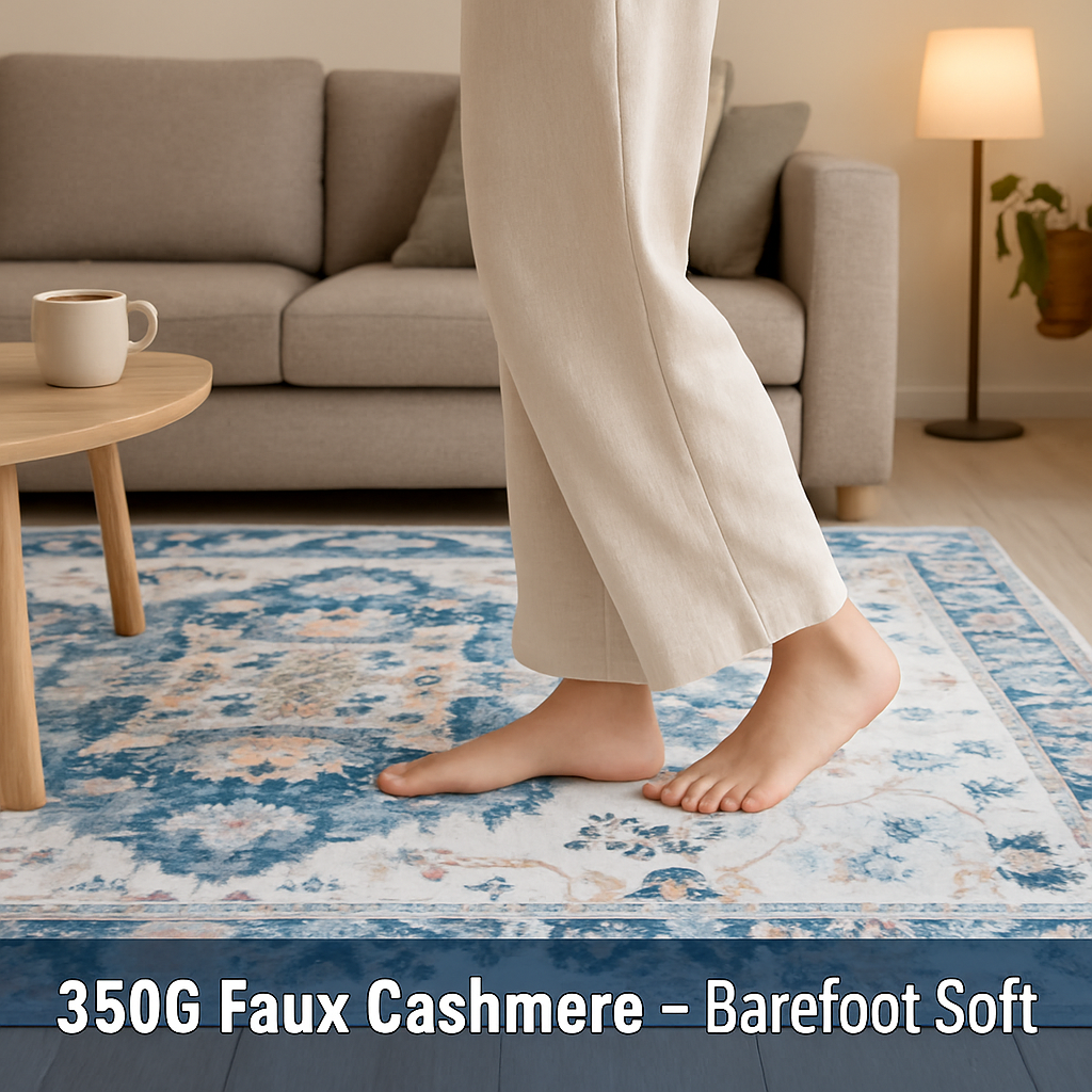 Vintage Area Rug - Soft, Waterproof Non-Slip for Home