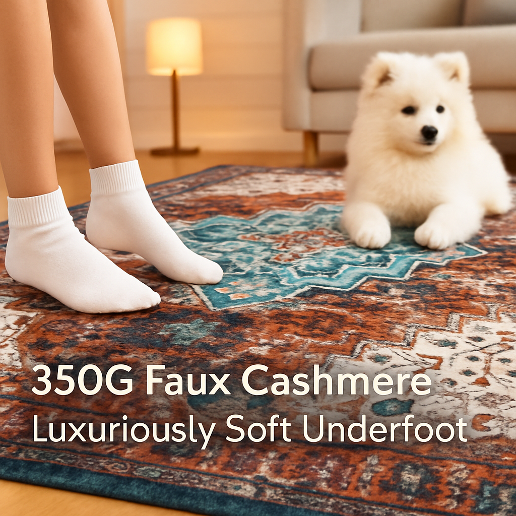 Vintage Area Rug - Soft, Waterproof Non-Slip for Home