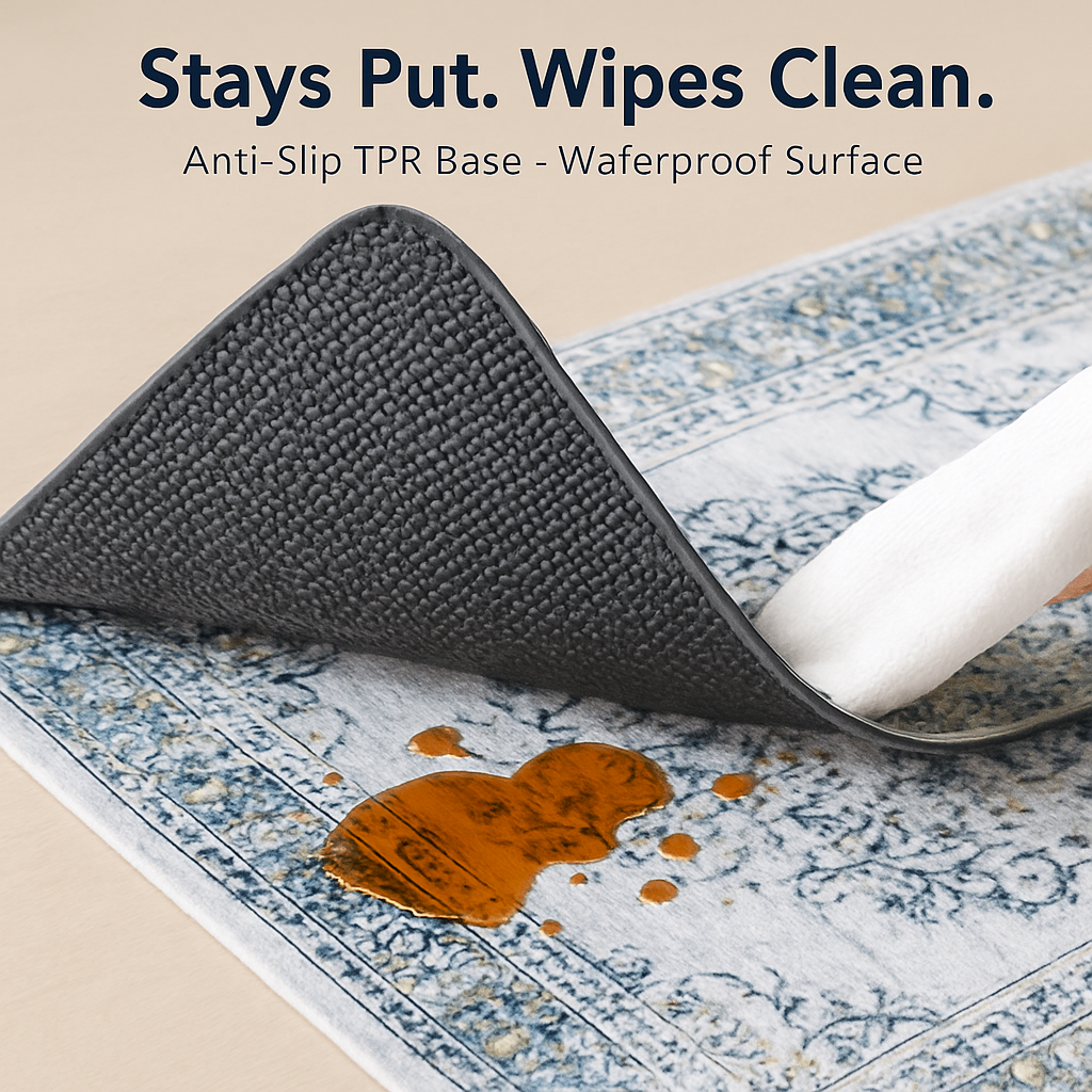 Vintage Area Rug - Soft, Waterproof Non-Slip for Home