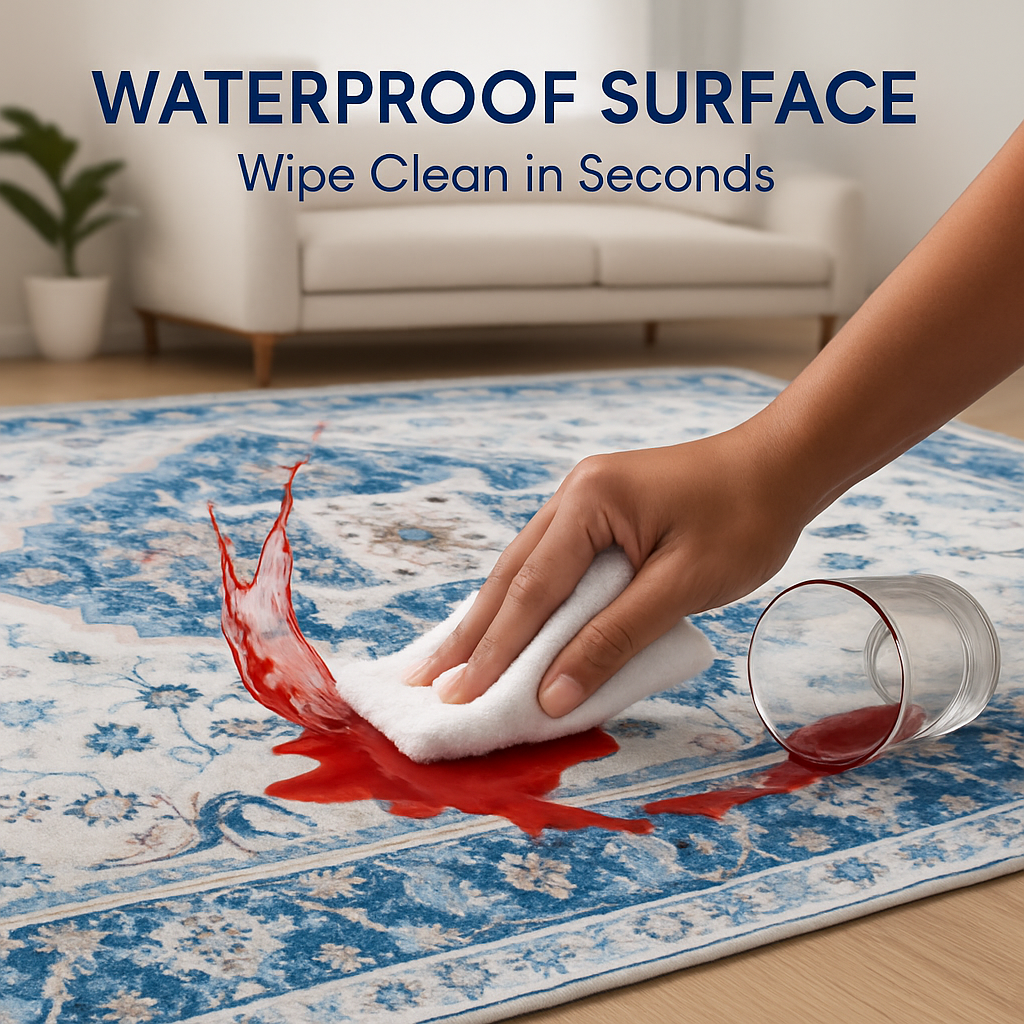 Vintage Area Rug - Soft, Waterproof Non-Slip for Home