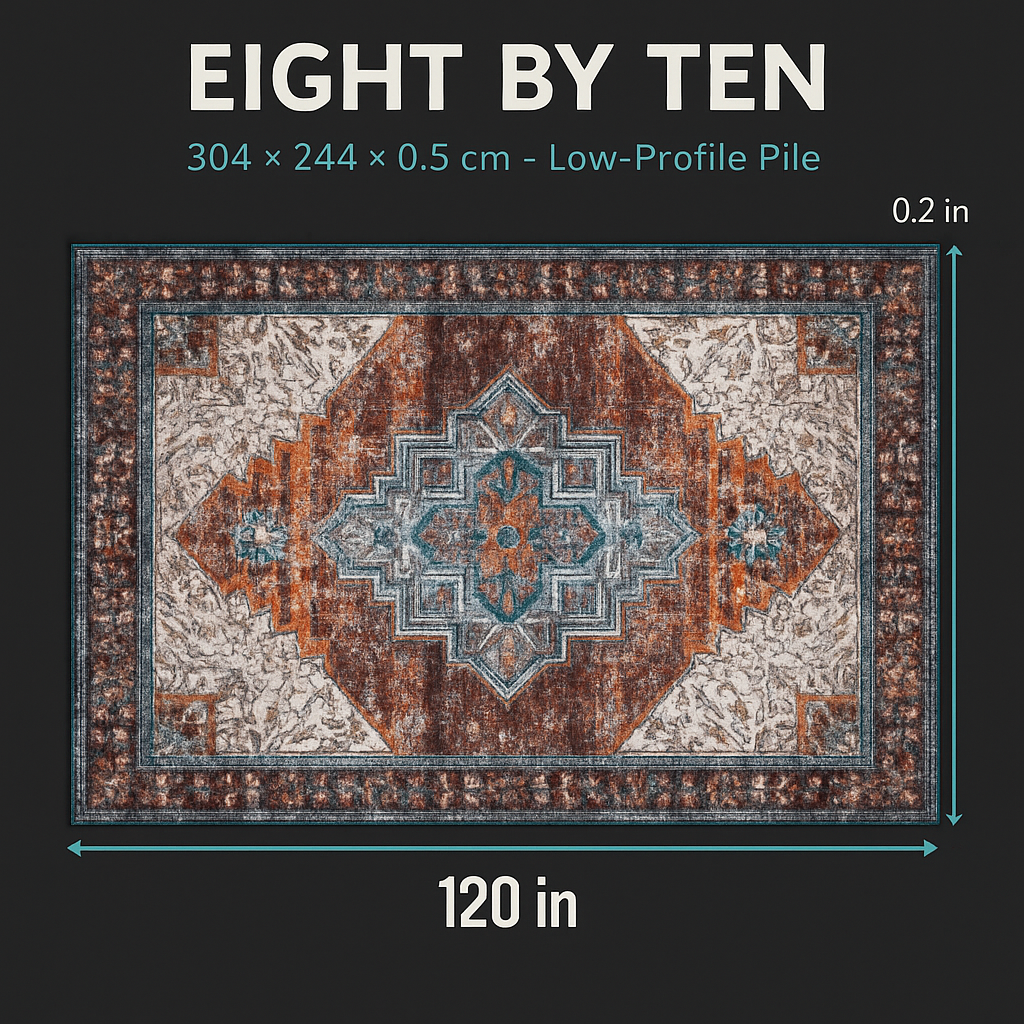 Vintage Area Rug - Soft, Waterproof Non-Slip for Home