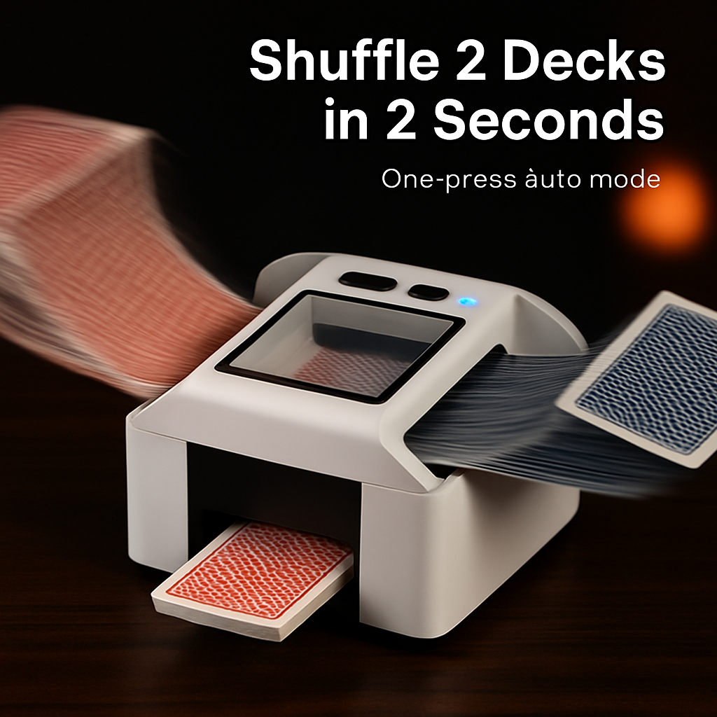 Automatic Card Shuffler with Auto and Manual Modes