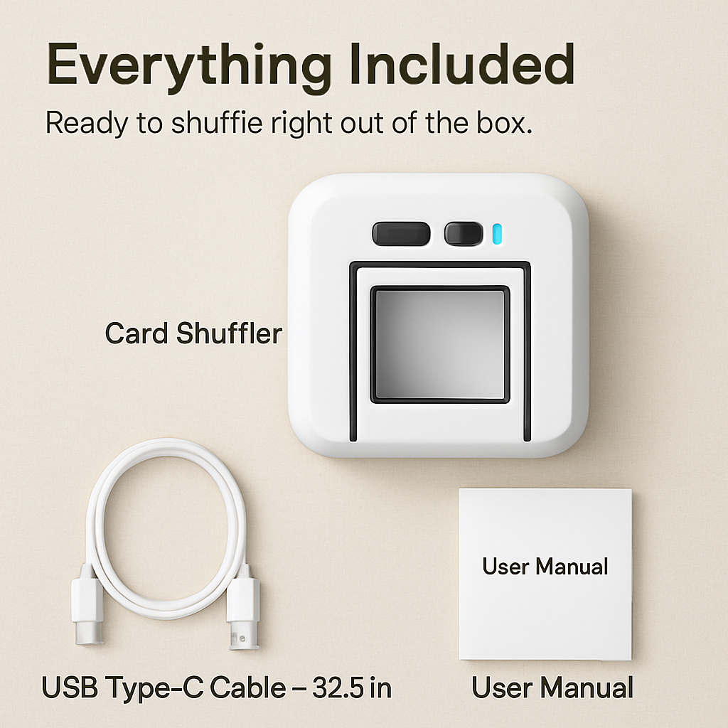 Automatic Card Shuffler with Auto and Manual Modes