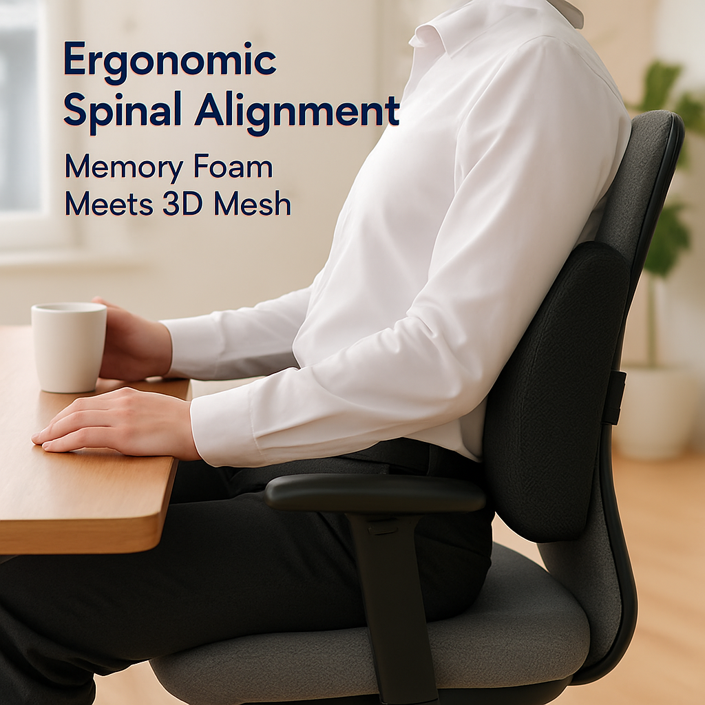 Lumbar Support Pillow for Comfort and Back Relief