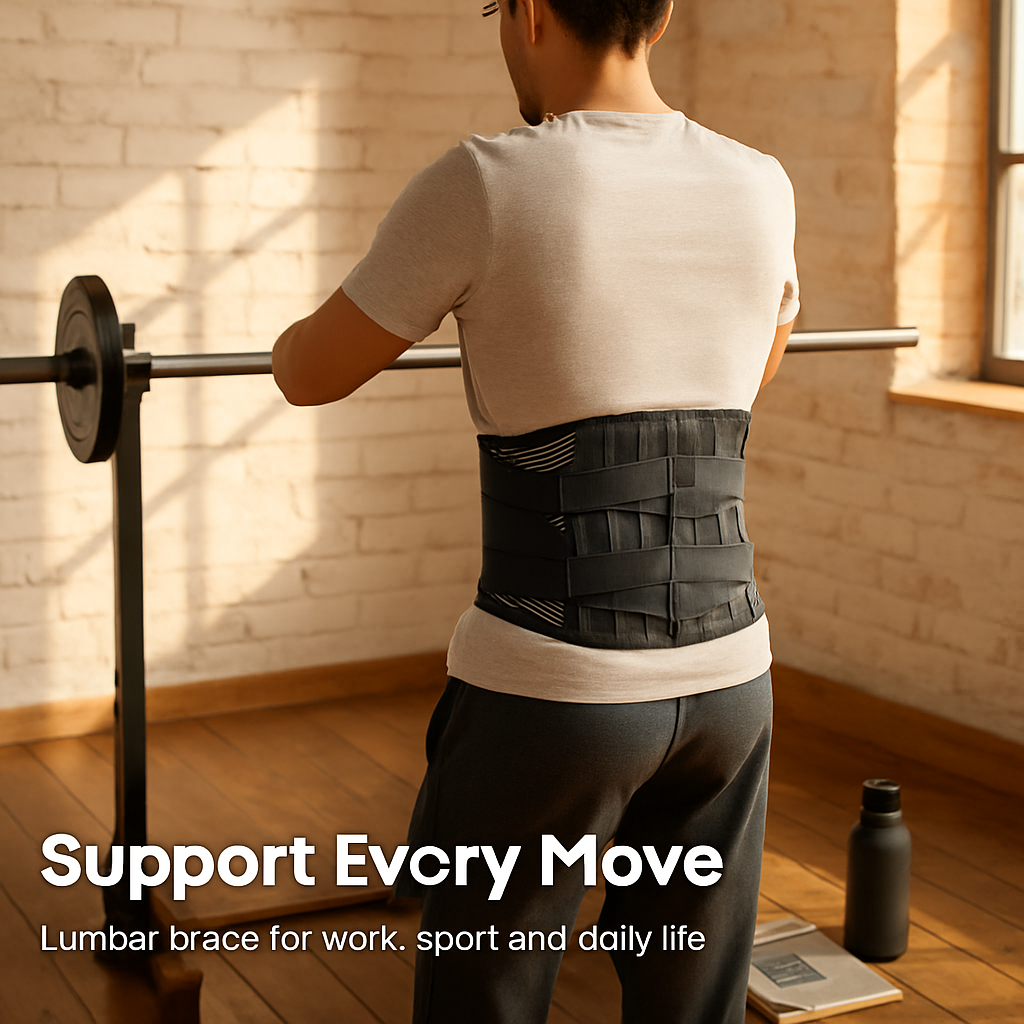 Back Support Brace with Breathable Mesh Lumbar Support