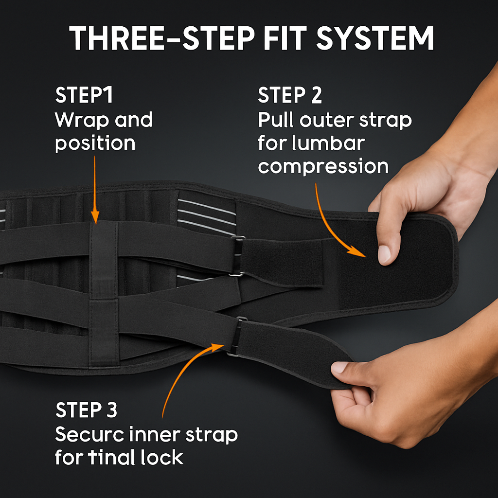 Back Support Brace with Breathable Mesh Lumbar Support