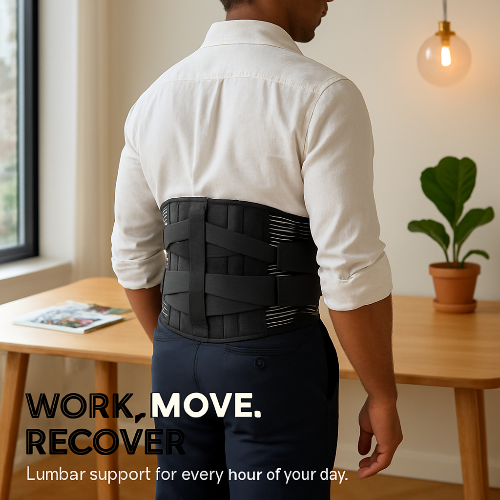 Back Support Brace with Breathable Mesh Lumbar Support