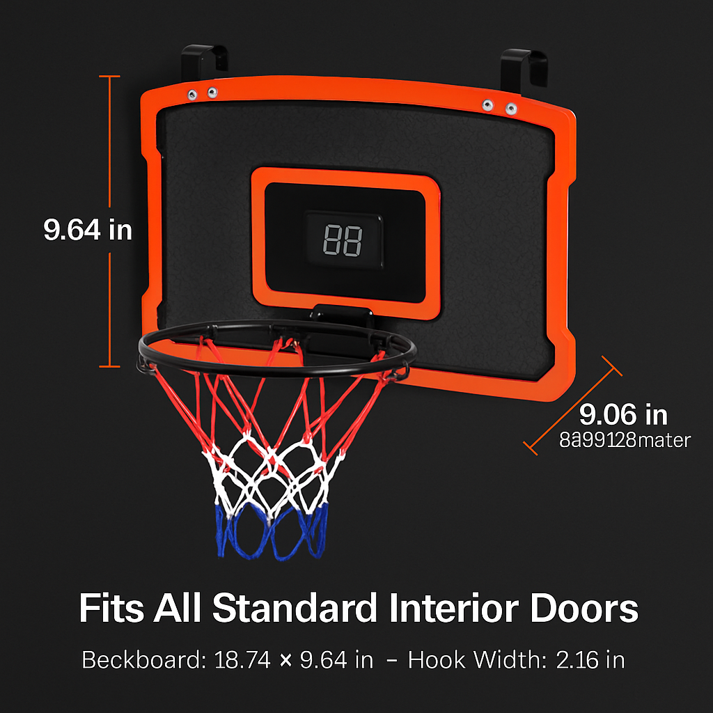 Indoor Mini Basketball Hoop Set for Door