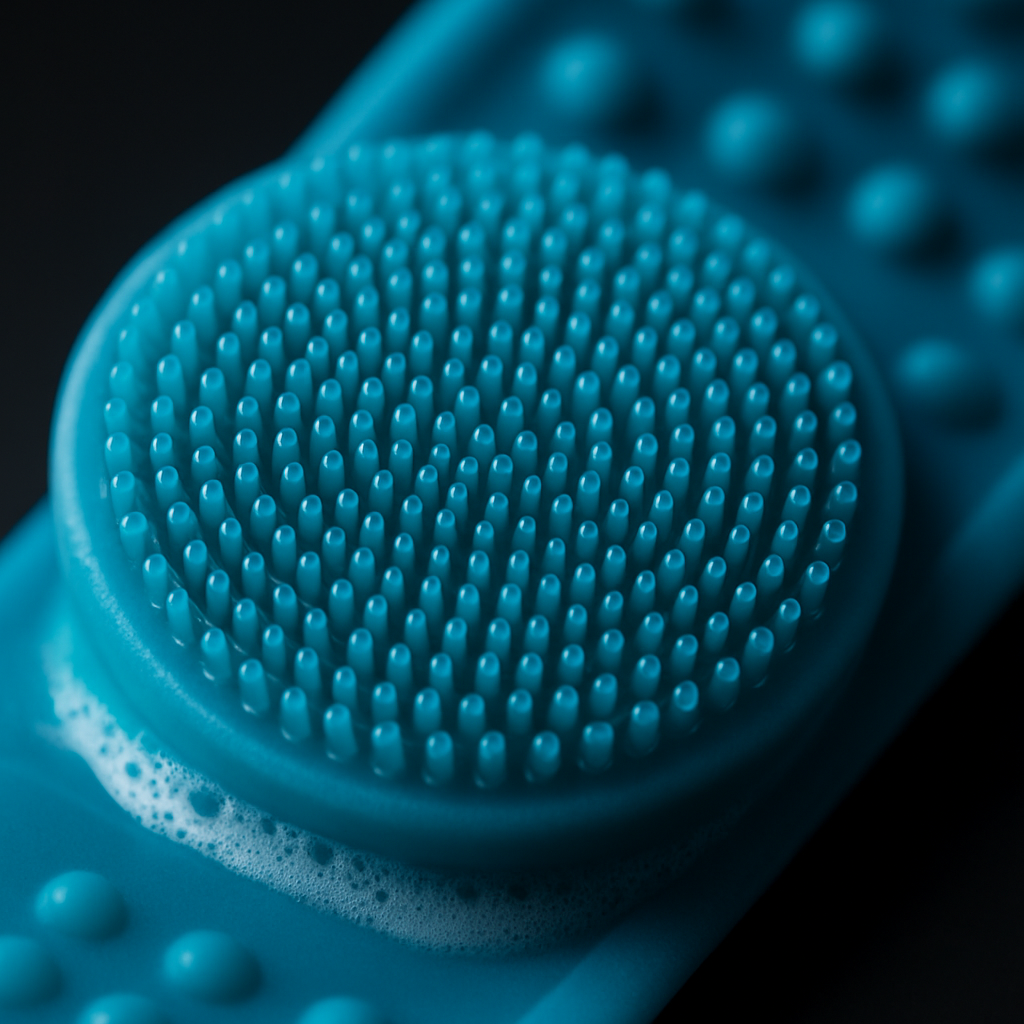 Silicone Back Scrubber Belt for Shower Scrubber - Blue