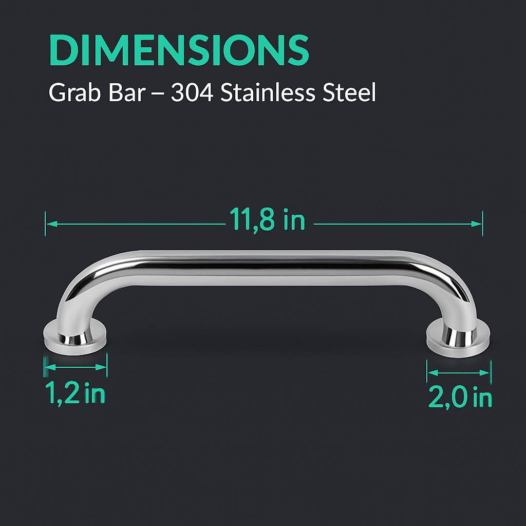 Bath Grab Bar Stainless Steel Safety Handle