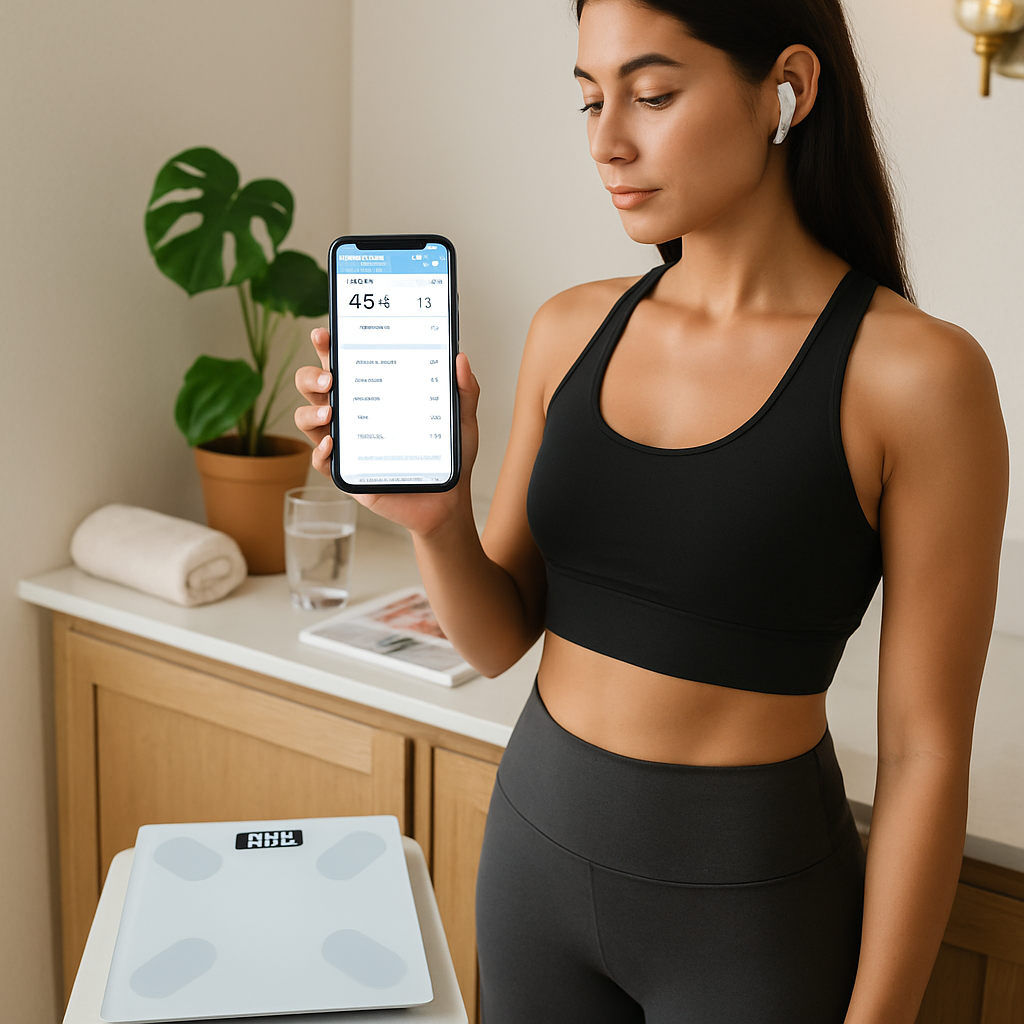 Smart Digital Scale For Body Weight High Accuracy BMI Weight Scale Full Body Composition Analysis Sync with APP 4mm Tempered Glass 397LBS Capacity LCD
